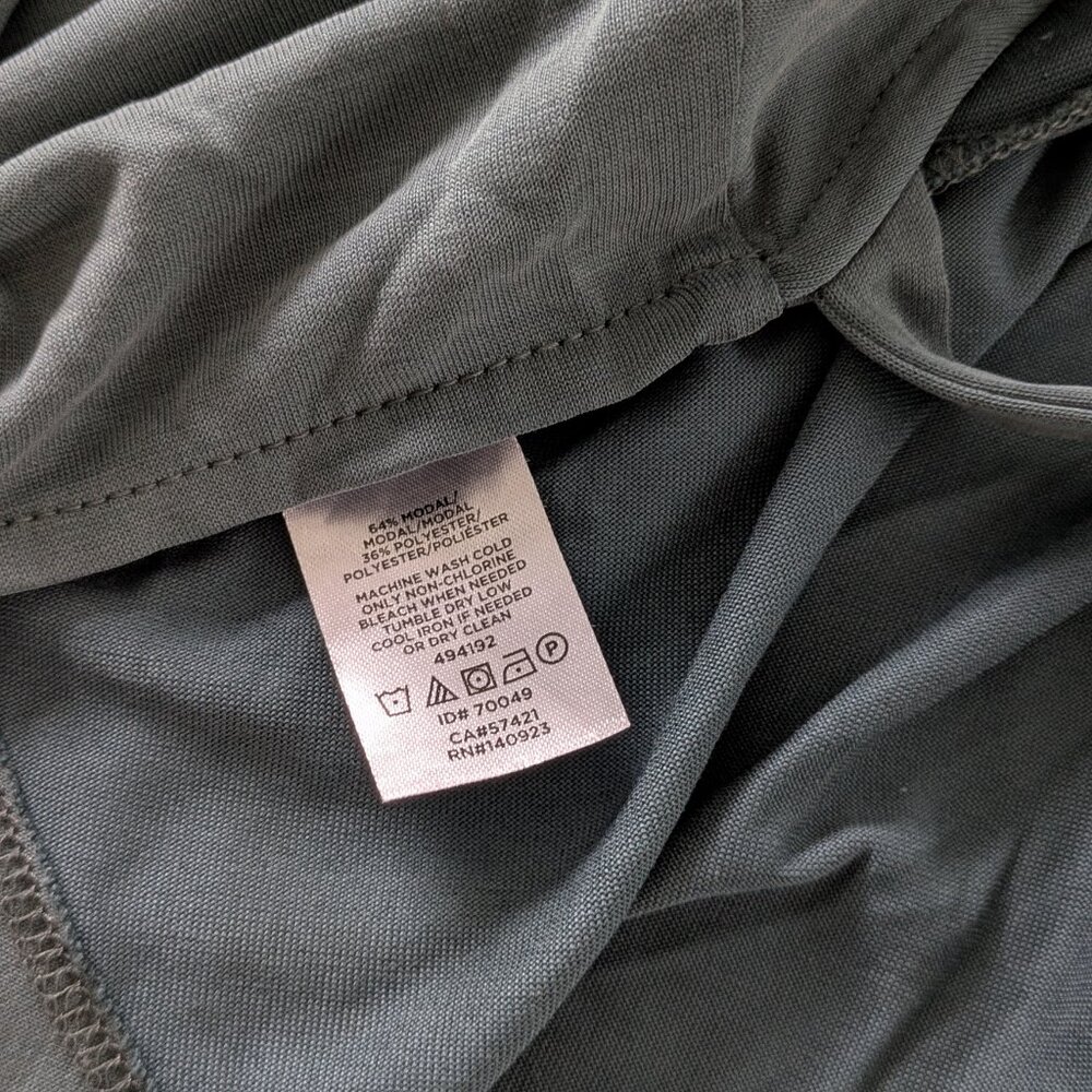 LOFT Sandwashed Sea Green Wrap Top, Size Small - Picture 5 of 5